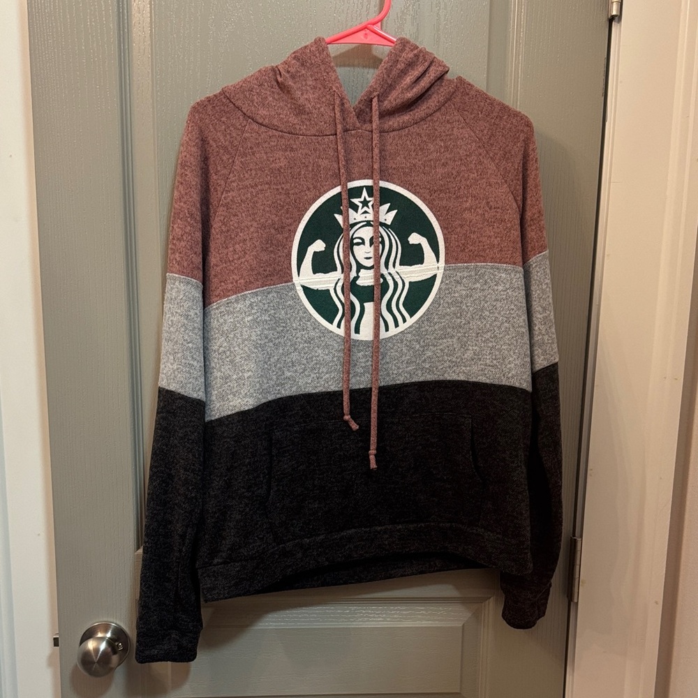 Maroon, Gray, and Black Hoodie
